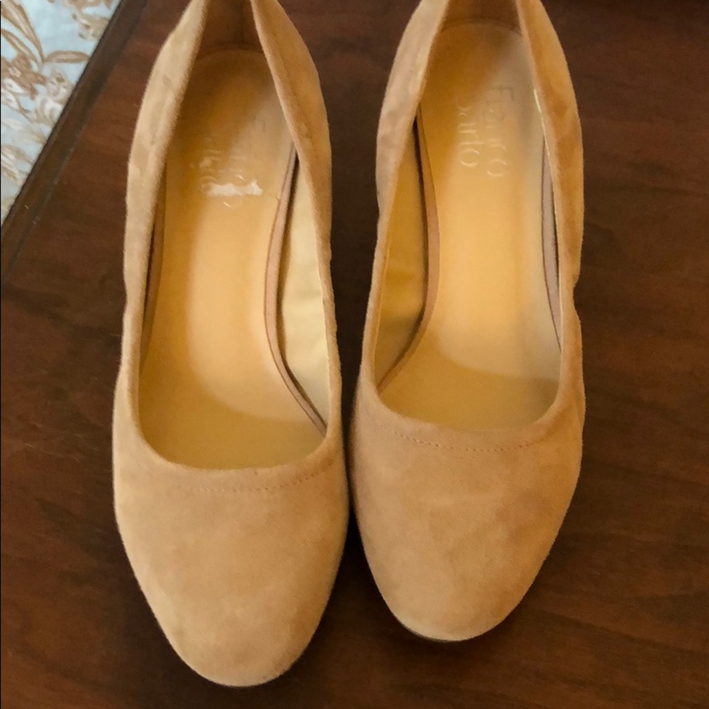 Suede block heels size 8.5